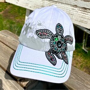 New with Tags Beautiful Bedazzled Sea Turtle Cap by Alabama Girl